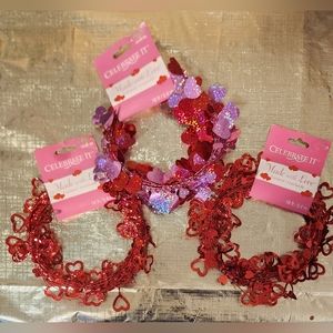 Celebrate It "Made With Love" Heart Garlands- set of 3